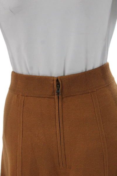 Marie Oliver Women A-Line Brown Viscose Long Skirt Size 1