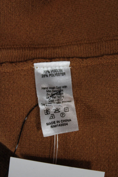 Marie Oliver Women A-Line Brown Viscose Long Skirt Size 1