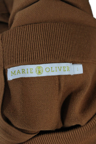 Marie Oliver Women A-Line Brown Viscose Long Skirt Size 1