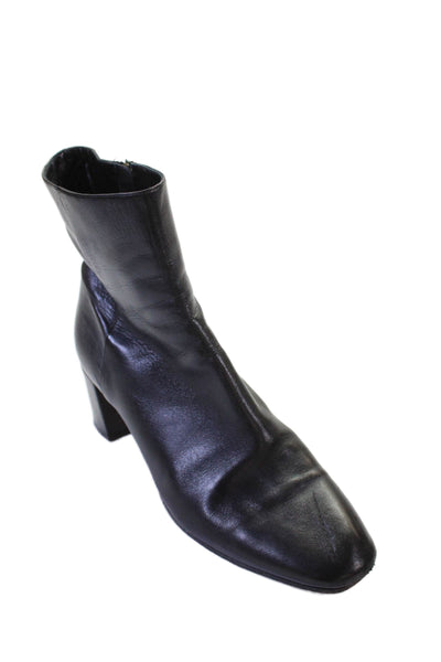 M Gemi Womens Leather Zip Up Ankle Boots Black Size 42 12
