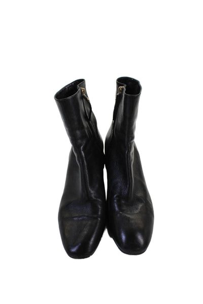M Gemi Womens Leather Zip Up Ankle Boots Black Size 42 12