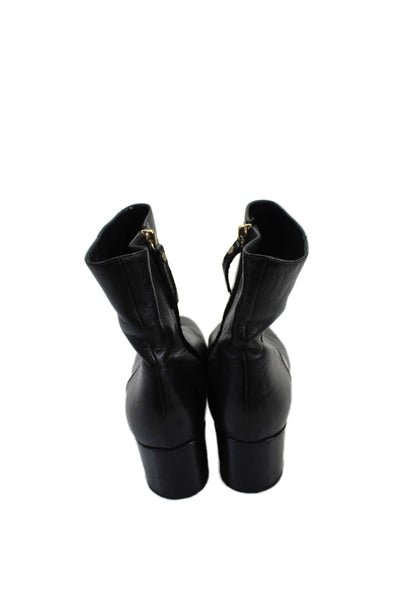M Gemi Womens Leather Zip Up Ankle Boots Black Size 42 12