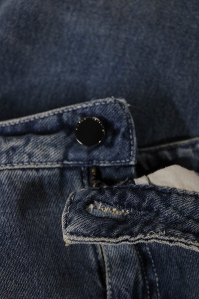 Victoria Beckham Womens Skinny Jeans Blue Mid Rise Button Size 30