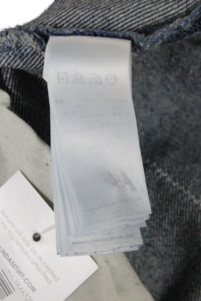 Victoria Beckham Womens Skinny Jeans Blue Mid Rise Button Size 30