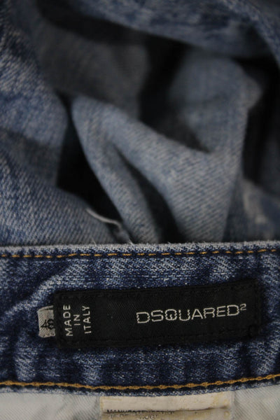 Dsquared2 Mens Straight Blue Jeans Cotton Button Fly Size 48