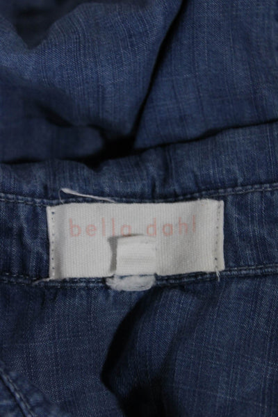 Bella Dahl Childrens Girls Chambray Button Down Shirt Blue Size 14