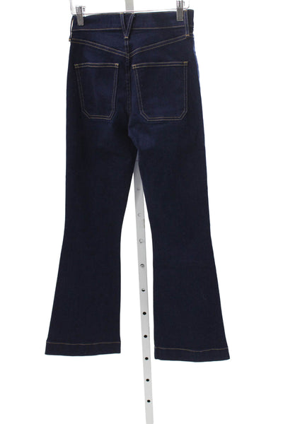 Veronica Beard Womens Flared Jeans Blue Cotton Mid Rise Inseam 27 Size 24