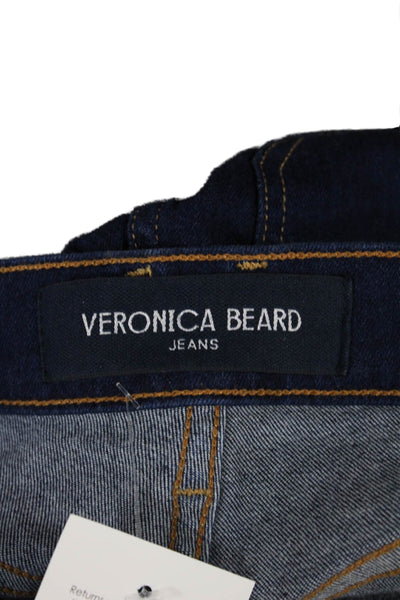 Veronica Beard Womens Flared Jeans Blue Cotton Mid Rise Inseam 27 Size 24