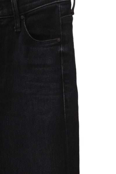 Mother Womens Black Flared Jeans Mid Rise Cotton 31 Inseam Size 24