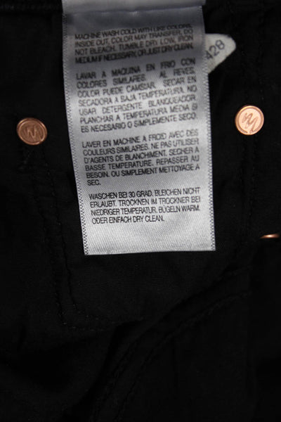 Mother Womens Black Flared Jeans Mid Rise Cotton 31 Inseam Size 24
