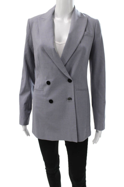 Theory Women Gray Wool Jacket Button Long Sleeve Size 0