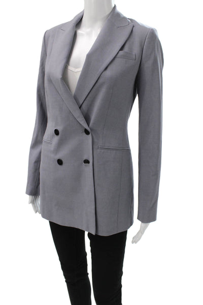 Theory Women Gray Wool Jacket Button Long Sleeve Size 0