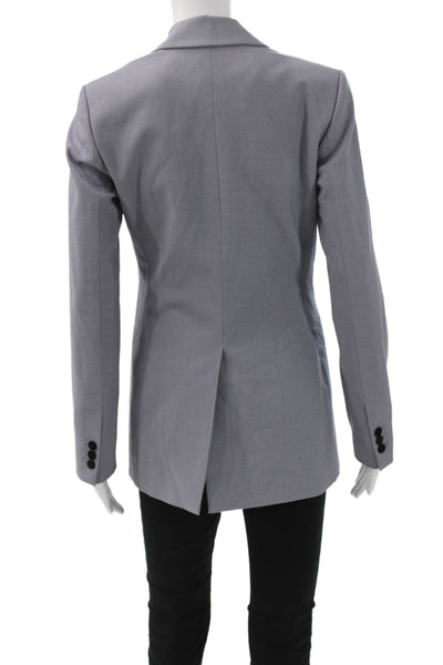 Theory Women Gray Wool Jacket Button Long Sleeve Size 0