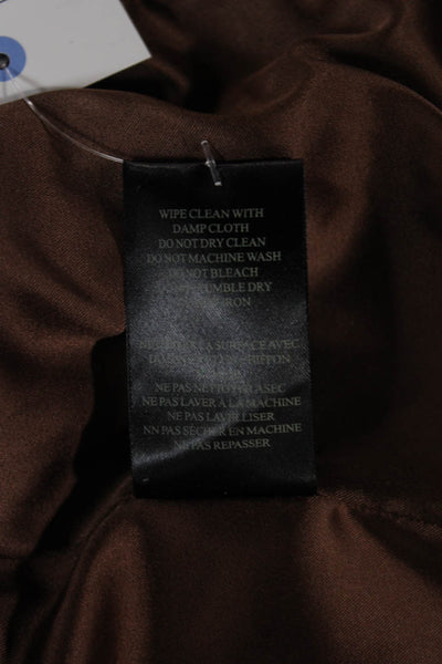 BLANKNYC Womens Motorcycle Suede Brown Zip Long Sleeve Jacket Size M