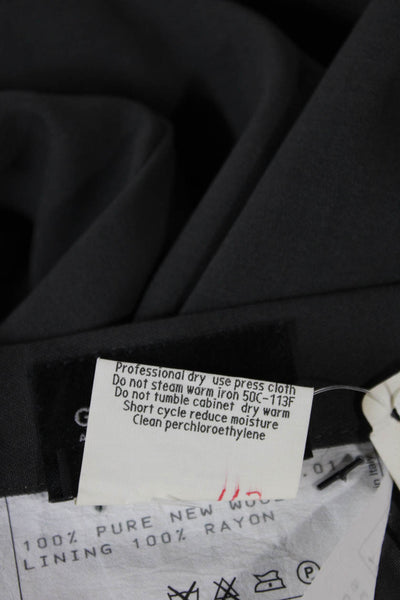 Giorgio Armani Womens Pencil Skirt Gray Wool Button Knee Length Size 4