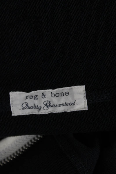 Rag & Bone Womens Full Zip Cotton Hoodie Blue Long Sleeve Size S
