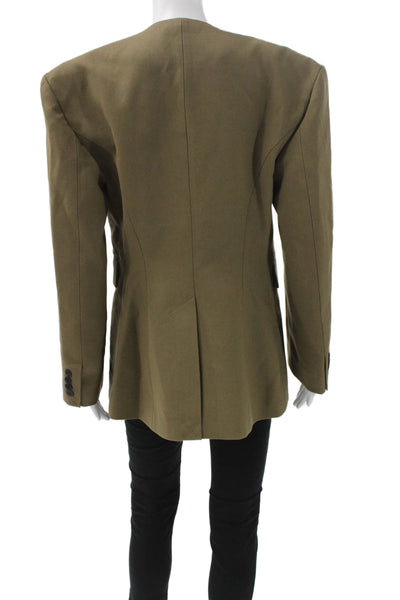 Eaves Women Blazer Green Long Sleeve Size XS