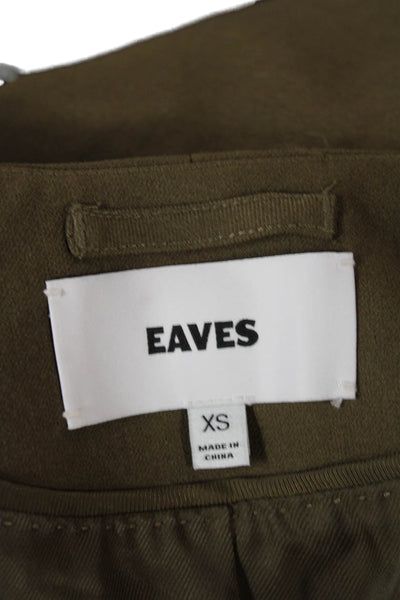 Eaves Women Blazer Green Long Sleeve Size XS
