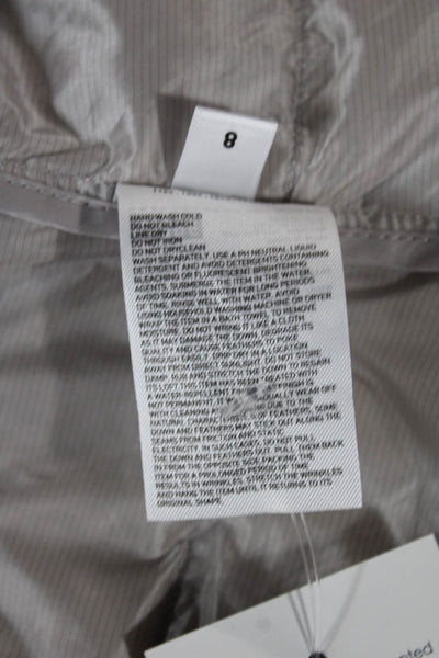 Uniqlo Womens Puffer Jacket Gray Down Zip Sleeveless Solid Fall Size XS