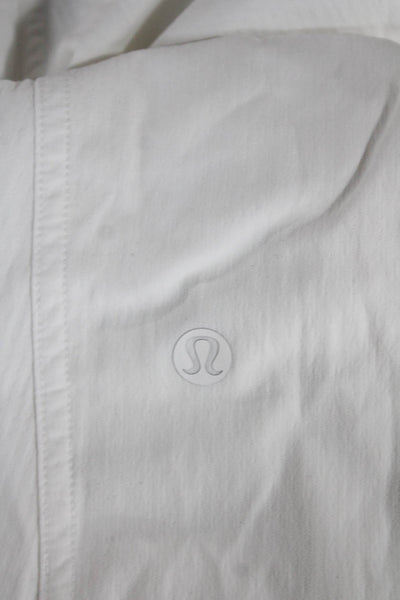 Lululemon Womens Jogger Pants White Nylon Drawstring Size 2