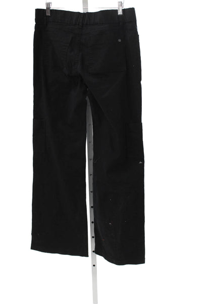 Flog Womens Cargo Pants Black Pull On High Rise 98% Cotton Size 30