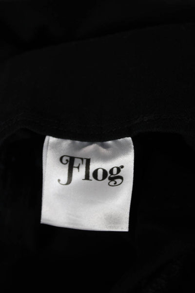 Flog Womens Cargo Pants Black Pull On High Rise 98% Cotton Size 30