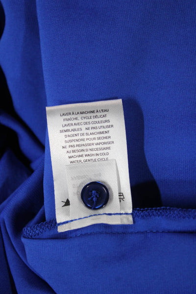 Renuar Women Tunic Blouse Blue Collared Long Sleeve Polyester Size XS