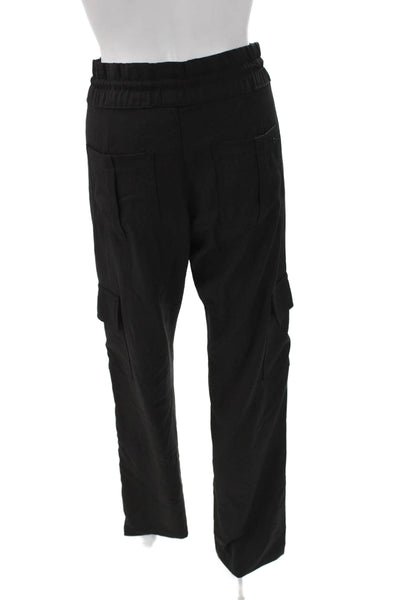 Flog Womens Cargo Pants Black Drawstring 98% Cotton 2% Lycra Size 25