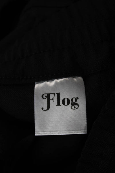 Flog Womens Cargo Pants Black Drawstring 98% Cotton 2% Lycra Size 25