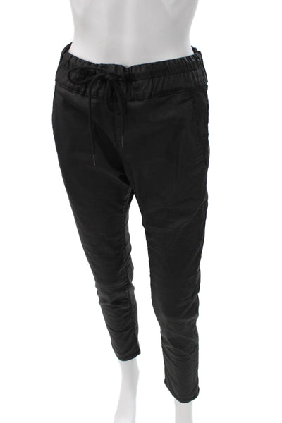 Flog Women Jogger Pants Black Drawstring Cotton Size 27