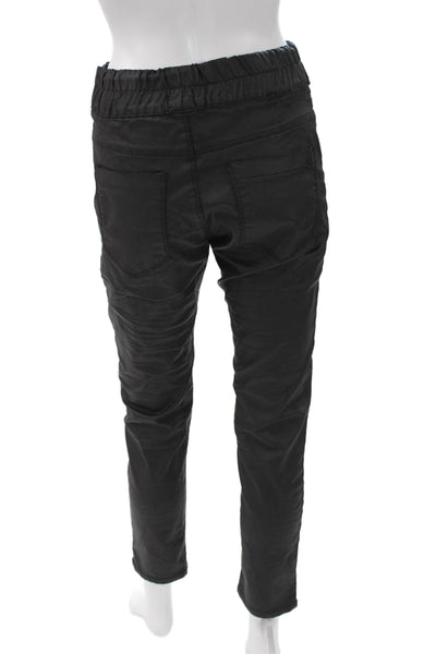 Flog Women Jogger Pants Black Drawstring Cotton Size 27