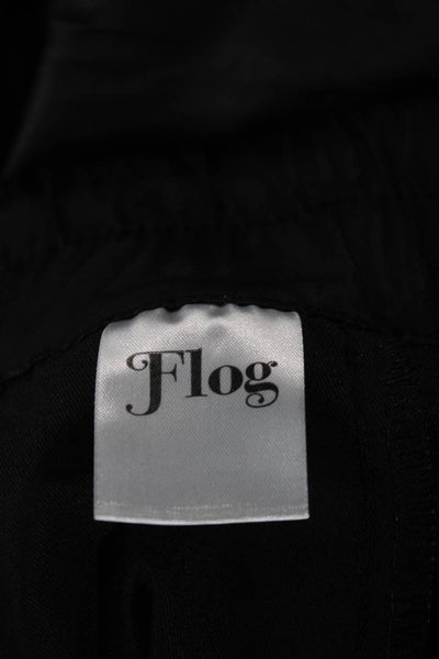 Flog Women Jogger Pants Black Drawstring Cotton Size 27