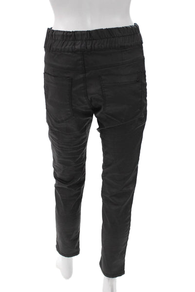 Flog Womens Jogger Pants Black Cotton Blend Drawstring Size 25