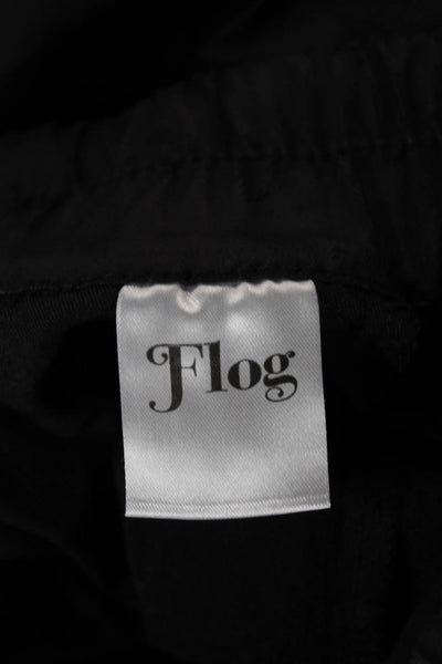 Flog Womens Jogger Pants Black Cotton Blend Drawstring Size 25