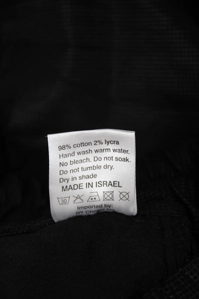Flog Womens Joggers Black Drawstring Cotton Lycra Solid Inseam 28 Size 27