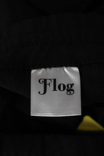 Flog Womens Black Cargo Pants Drawstring 98% Cotton Inseam 28 Size 27