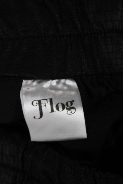 Flog Women Jogger Pants Black Cotton Lycra Drawstring Size 25