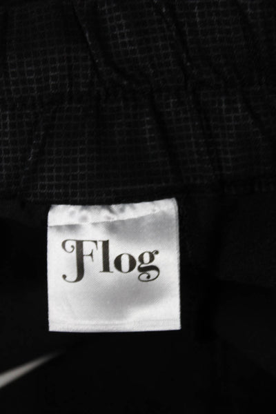 Flog Women Jogger Pants Black Cotton Drawstring Size 28