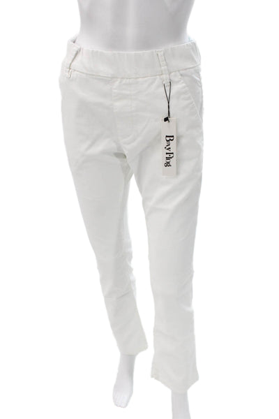 Flog Women Ankle Pants White 98% Cotton 2% Lycra Size 26