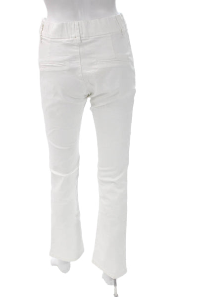 Flog Women Ankle Pants White 98% Cotton 2% Lycra Size 26