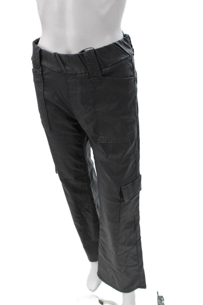 Flog Womens Cargo Pants Gray Pull On Cotton Size 26