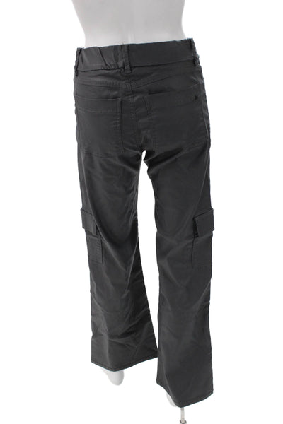 Flog Womens Cargo Pants Gray Pull On Cotton Size 26