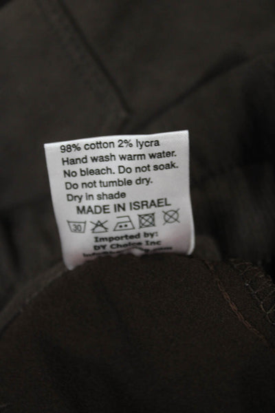Flog Womens Jogger Pants Brown Drawstring 98% Cotton 2% Lycra Size 27