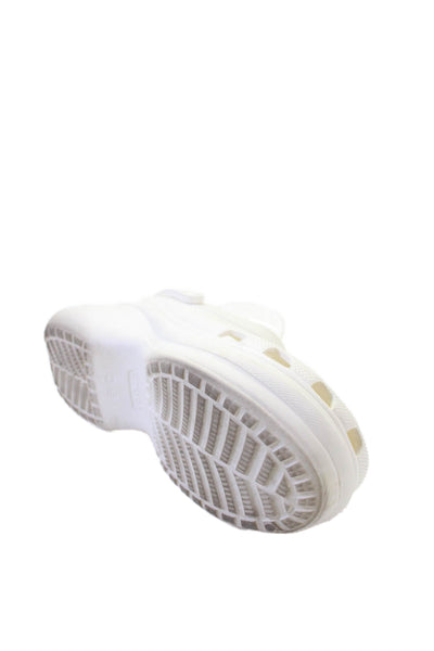 Crocs Womens Platform Slide On Iconic Comfort Flats White Size 9