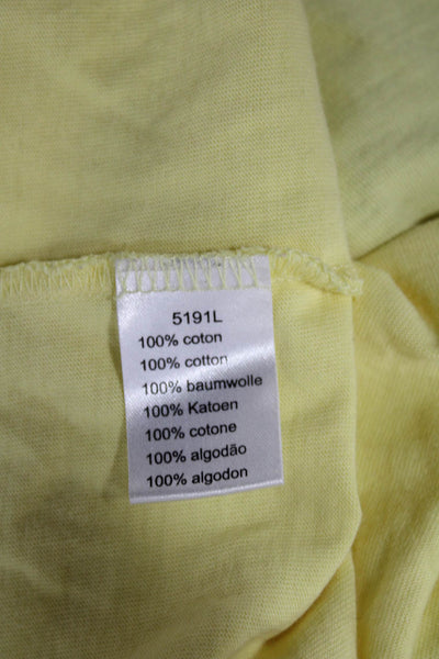 Lacoste Mens Yellow T-Shirt Crew Neck Short Sleeve Size 8