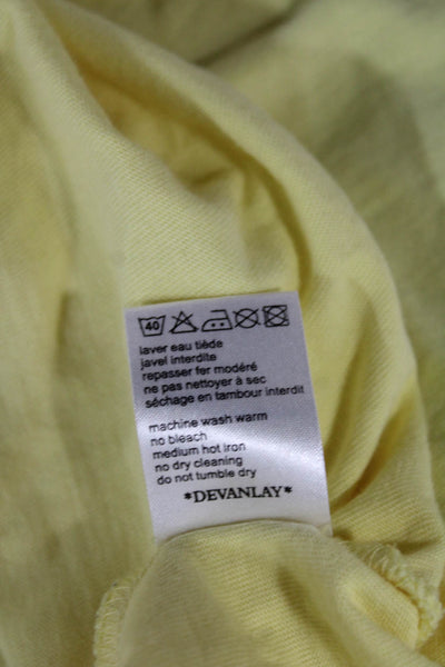 Lacoste Mens Yellow T-Shirt Crew Neck Short Sleeve Size 8