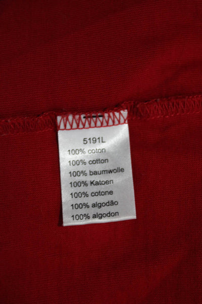Lacoste Mens Red 100% Cotton Crew Neck Short Sleeve T-Shirt Size 8