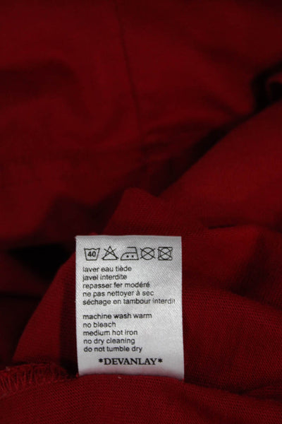 Lacoste Mens Red 100% Cotton Crew Neck Short Sleeve T-Shirt Size 8