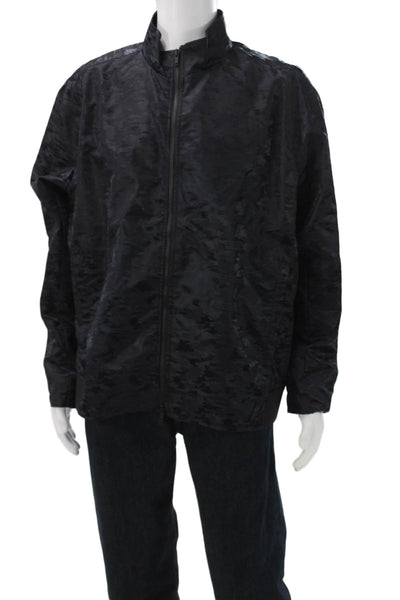 Theory Mens Camouflage Bomber Jacket Black Zip Size 2XL