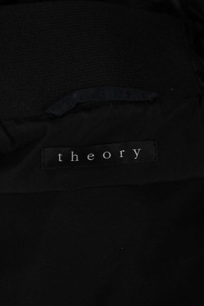 Theory Mens Camouflage Bomber Jacket Black Zip Size 2XL